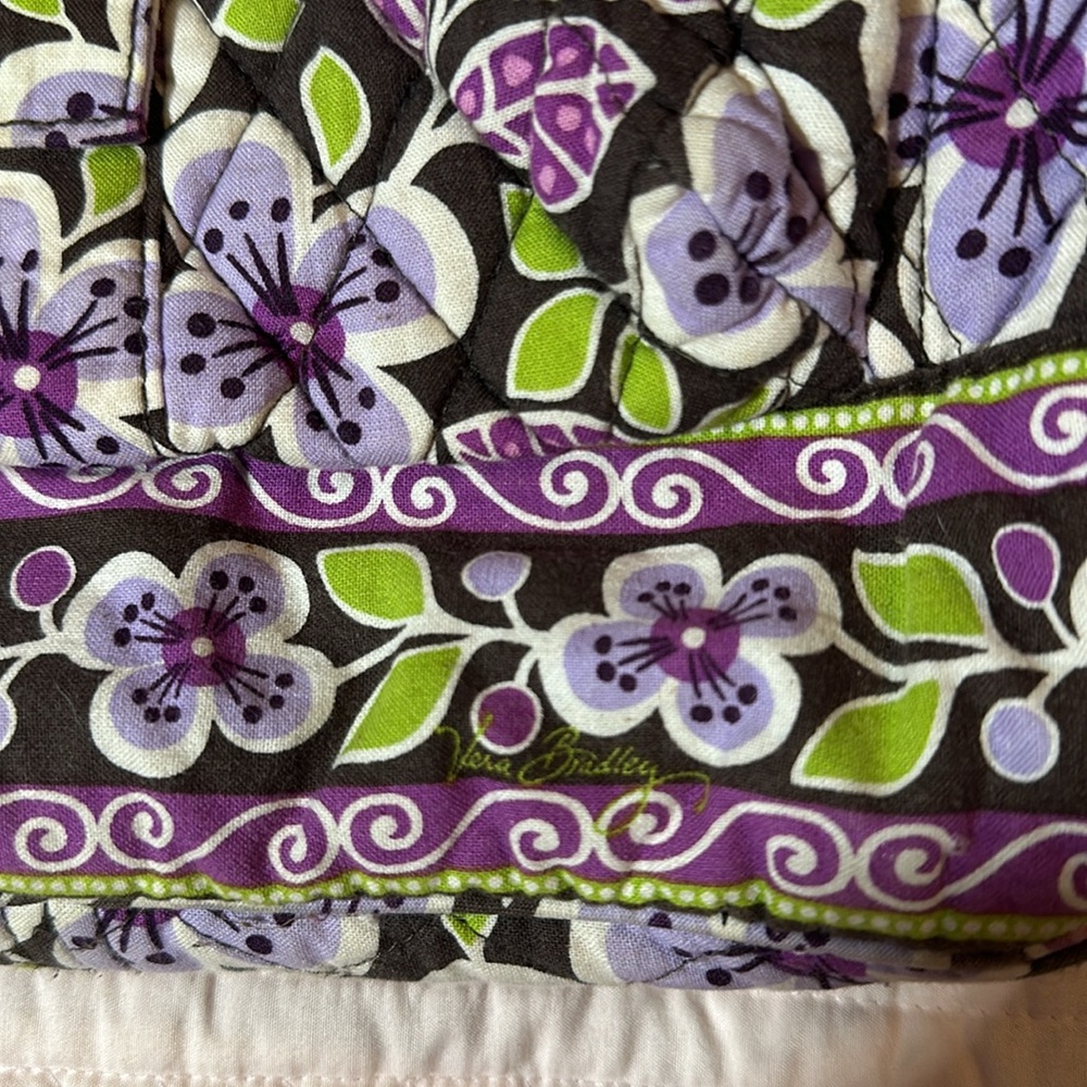 Vera Bradley Plum Petals Quilted Backpack (Rare) excellent gently used condition - Picture 5 of 5